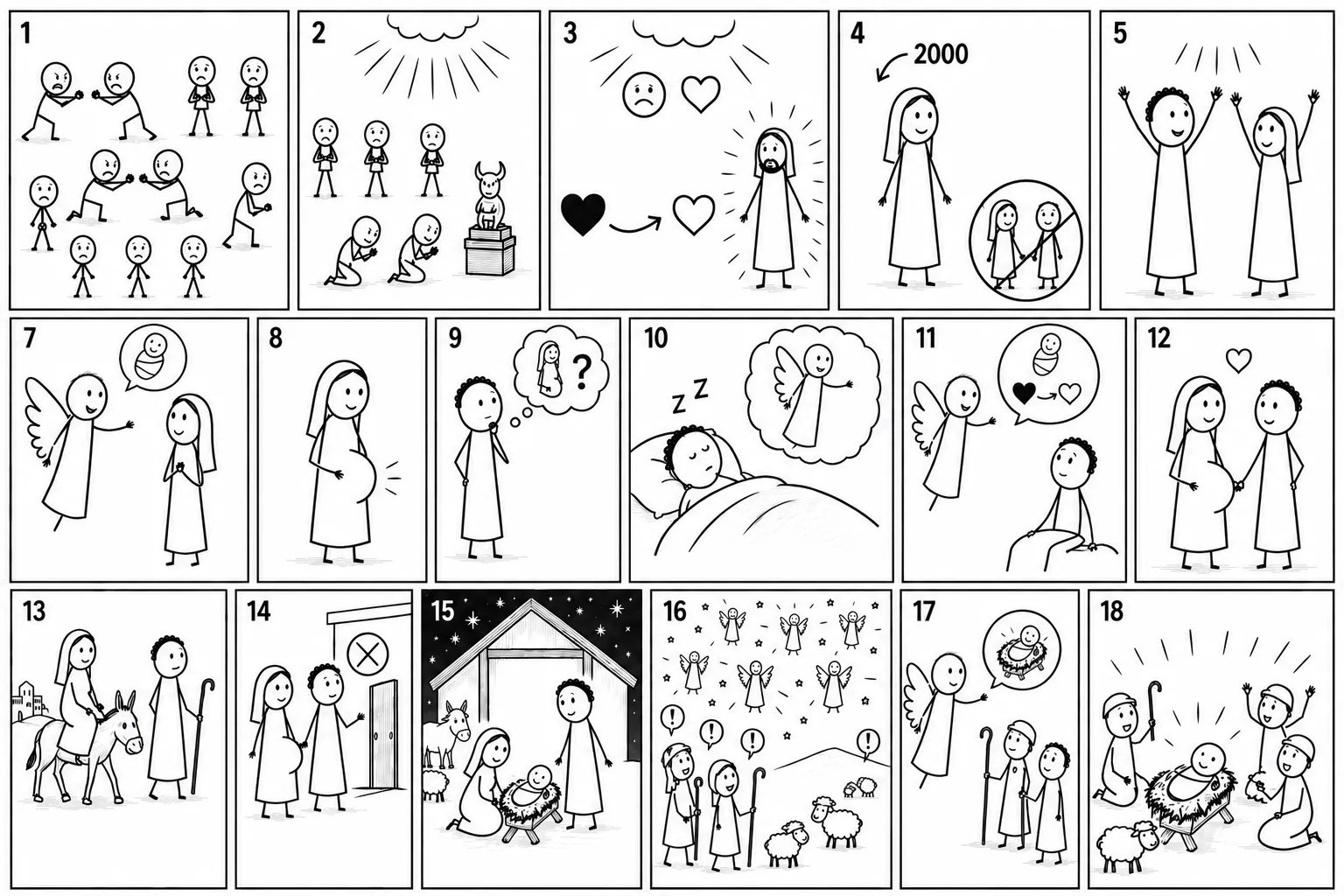 The Birth of Jesus storyboard
