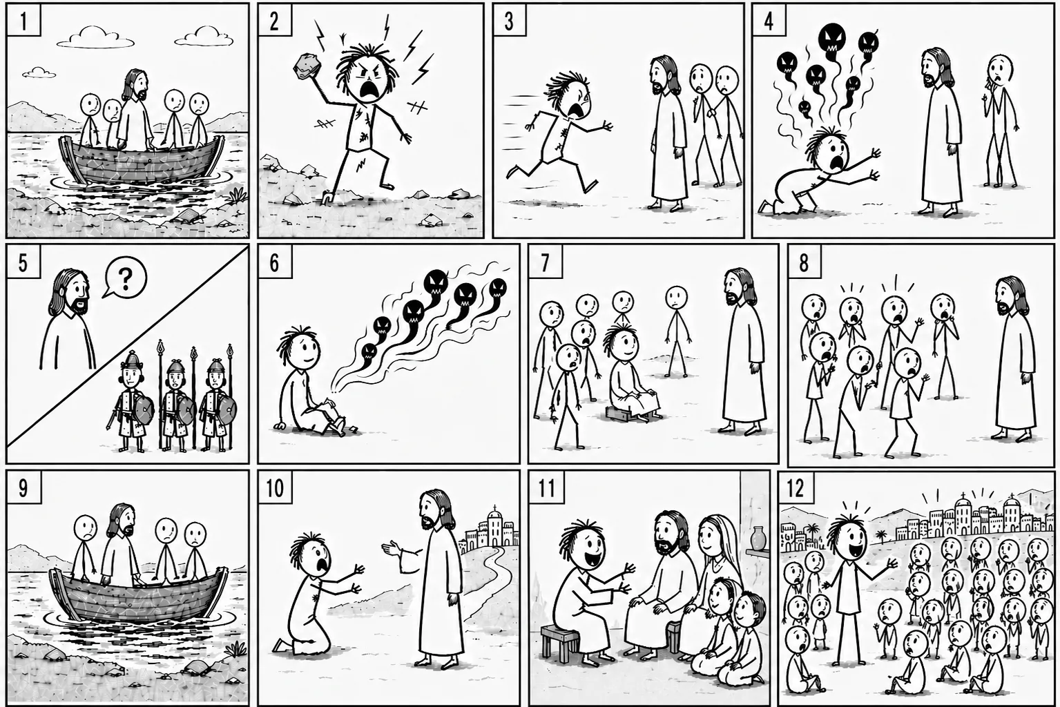 The Man with Many Demons storyboard